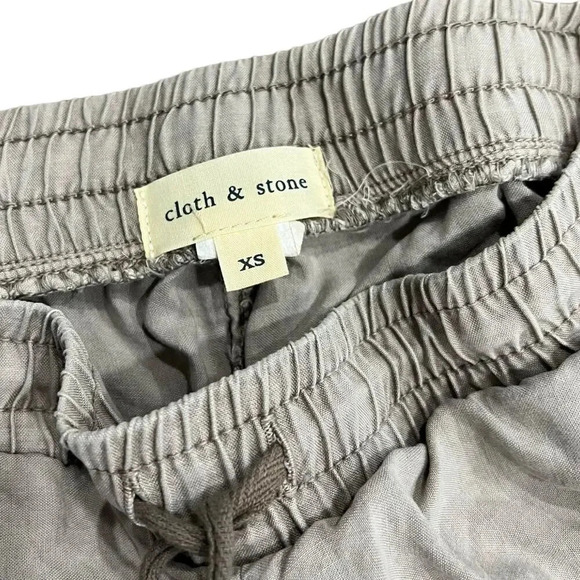 Cloth & Stone Gray Ribbed Seam Tencel Joggers XS - Picture 3 of 4